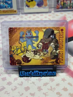 Vintage Japanese Vending Machine Sticker Card #26 Kangaskhan & Friends Tentacool - Image 1