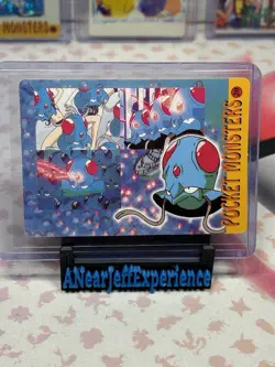 Vintage Japanese Vending Machine Sticker Card #26 Kangaskhan & Friends Tentacool - Image 2