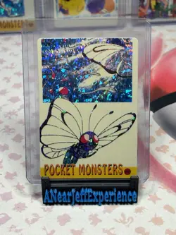 Vintage Pokemon Vending Machine Sticker Card #60 Butterfree Moltres - Image 1