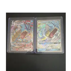Gyarados VMAX 028/203 and Gyarados GX SM212 English holo card lot (2) - Image 1