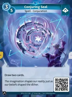 🔥Conjuring Seal (Draw 3 Cards) Altered TCG Beyond The Gates 2024 RARE EN Ordis - Image 1