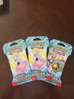 Pokemon TCG: Scarlet Violet Journey Together Sleeved Booster 3 Pack Bundle - Image 1