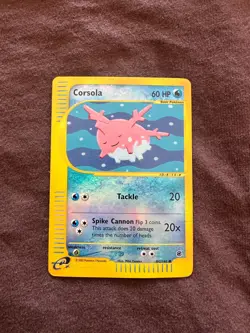 CORSOLA 🌊 EXPEDITION Base Set 102/165 Reverse Holo Pokemon Card LP - Image 1