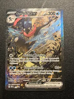 Pokemon Greninja ex SVP 132 Promo Full Art Near Mint with Sleeve - Image 1