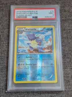 15/101 Wartortle Plasma Blast Reverse Holo Pokemon Card PSA 9 - Image 1