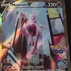 Mewtwo V Alternate Full Art 072/078 Pokemon Go Holo - Image 1