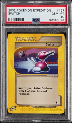 2002 POKEMON EXPEDITION #157 SWITCH PSA 10 - Image 1