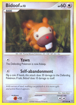 Bidoof 54/100 C Stormfront Pokemon LP - Image 1