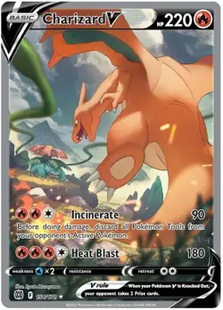 Charizard V - 154/172 - Alternate Art Ultra Rare NM, English Pokemon Brilliant S - Image 1
