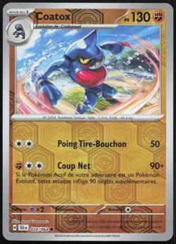 Carte Pokemon Coatox 024/064 Reverse Fable Nebuleuse Francais - Image 1