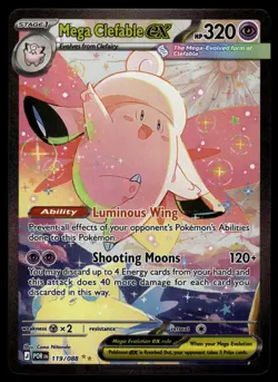 POKEMON MEGA CLEFABLE EX PERFECT ORDER 119/088 HOLO NM/M - Image 1