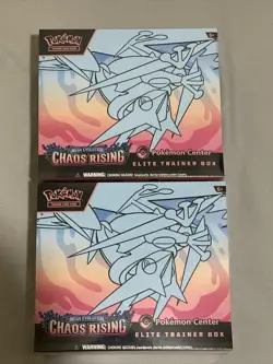 Pokemon TCG Chaos Rising Pokemon Center ETB Lot of 2 Elite Trainer Box New - Image 1
