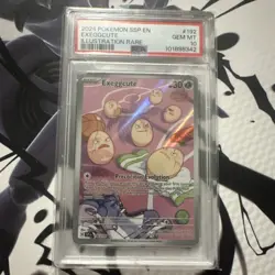 Pokemon TCG 2024 Surging Sparks Exeggcute 192/191 Illustration Rare Holo PSA 10 - Image 1