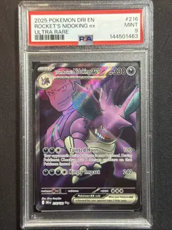 Pokemon Team Rocket's Nidoking ex 216/182 Destined Rivals Ultra Rare PSA 9 Mint - Image 1