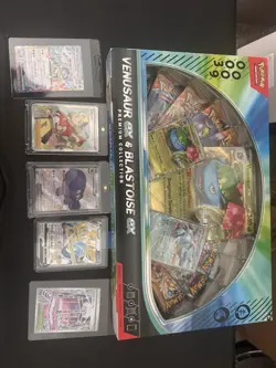 Pokemon TGC: Venusaur ex and Blastoise ex Premium Collection GameStop Exclusive - Image 1