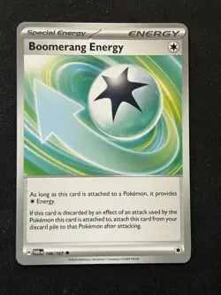 Pokemon - Boomerang Energy - 166/167 - Twilight Masquerade - Prerelease - Image 1