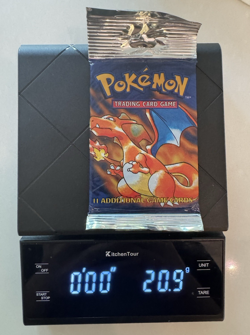 Pokemon Base Set Unlim Long Crimp Booster Pack Sealed Charizard 20.9g Small Tear - Image 5