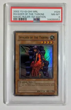Yu-Gi-Oh! Invader of the Throne MRL-026 Magic Ruler Super Rare Holo 1st Ed PSA 8 - Image 1