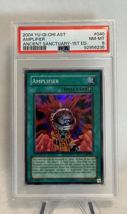 Yu-Gi-Oh! 2004 AST Amplifier 1st Edition Super Rare PSA 8 - Image 1