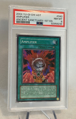 Yu-Gi-Oh! 2004 AST Amplifier 1st Edition Super Rare PSA 8 - Image 2