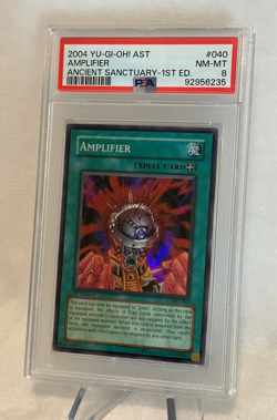Yu-Gi-Oh! 2004 AST Amplifier 1st Edition Super Rare PSA 8 - Image 3