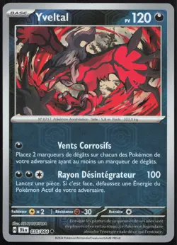 Carte Pokemon Yveltal 035/064 Reverse Fable Nebuleuse Francais - Image 1