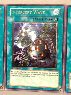 yugioh 3X Intercept Wave TSHD-EN050 Ultimate Rare 1st Edition near mint play set - Image 5