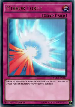 Yugioh Mirror Force YGLD-ENB33 1st Edition Ultra Rare NM - Image 1