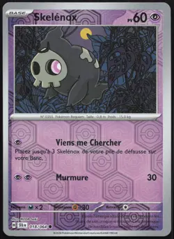 Carte Pokemon Skelenox 018/064 Reverse Fable Nebuleuse Francais - Image 1