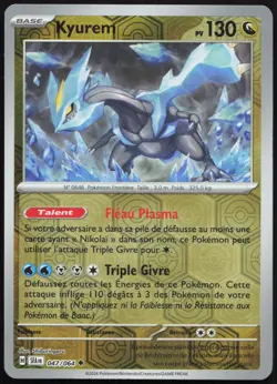 Carte Pokemon Kyurem 047/064 Reverse Fable Nebuleuse Francais - Image 1