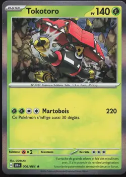 Carte Pokemon Tokotoro 006/064 Holo Fable Nebuleuse Francais - Image 1