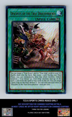 BOL Monster Mayhem Yugioh #BLMM-EN169 Disciples of the True Dracophoenix NM+ - Image 1