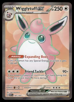 Pokemon Cards Wigglytuff ex 187/165 151 Ultra Rare NM *3 - Image 1