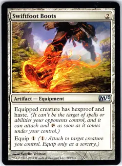Swiftfoot Boots 219 U Magic 2012 (M12) Magic the Gathering LP - Image 1