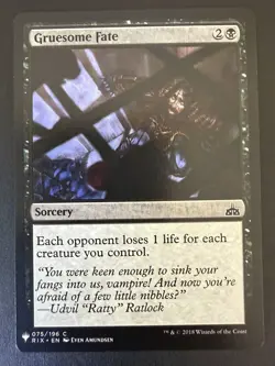 Gruesome Fate MTG The List: Rivals of Ixalan 075/196 Common NM - Image 1