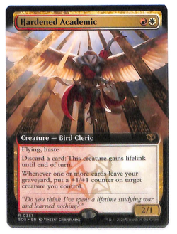 MTG Hardened Academic EXTENDED ART Non-Foil NM Secrets of Strixhaven SOS #0351 - Image 1