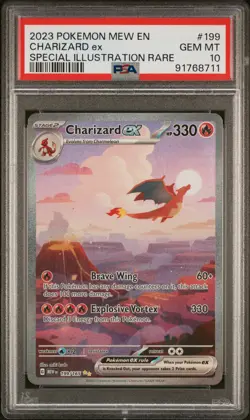 Pokemon Card Charizard EX 199/165 Special Illustration Rare PSA 10 151 - Image 1