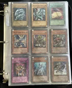 Yugioh 92 Foil/700 Card Vintage Binder Lot Blue-Eyes White Dragon Konami 2002 - Image 2