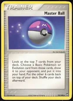 Master Ball 78/108 Uncommon Power Keepers Pokemon Moderately Played - Image 1
