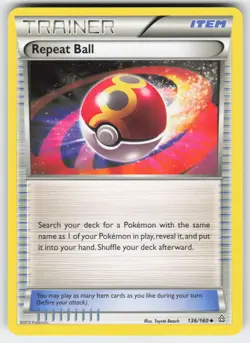 Repeat Ball 136/160 Uncommon Primal Clash Pokemon Near Mint - Image 1