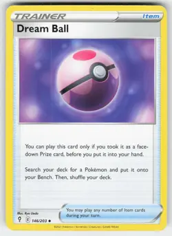 Dream Ball 146/203 Uncommon Evolving Skies Pokemon Near Mint - Image 1