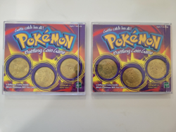 POKEMON Battling Coin Games (2), Collector Tins (3), and Lugia Holo Book -Golden - Image 3