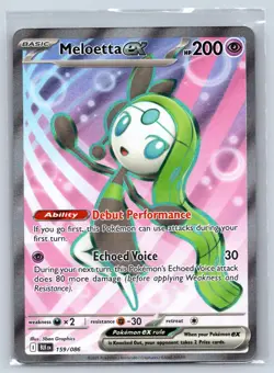 MELOETTA EX 159/086 ULTRA RARE BLACK BOLT POKEMON HOLO NM - Image 1