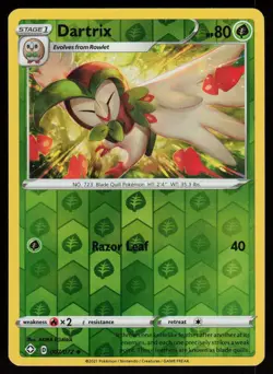 Dartrix 007/072 Uncommon Shining Fates Pokemon Reverse Holo Lightly Played - Image 1
