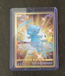 Mew 25/25 Celebrations Gold Shiny Pokemon Near Mint Condition - Image 1