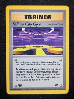 Saffron City Gym 122/132 Gym Challenge Pokemon NM 1st Edition - Image 1