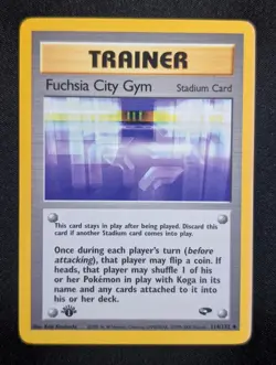 Fuchsia City Gym 114/132 Gym Challenge Pokemon NM 1st Edition - Image 1