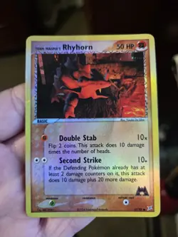 2004 Rhyhorn 67/95 - Team Magma vs Aqua Reverse Holo Common - Pokemon TCG - - Image 1