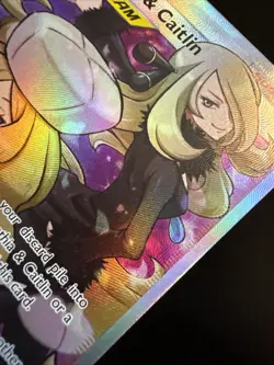 Cynthia and Caitlin Full Art Cosmic Eclipse Holo 228/236 Pokemon - Image 3