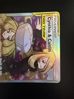 Cynthia and Caitlin Full Art Cosmic Eclipse Holo 228/236 Pokemon - Image 4